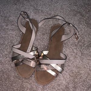 snakeskin sandals